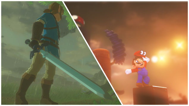 Left: The Legend of Zelda: Breath of the WildRight: Super Mario Odyssey